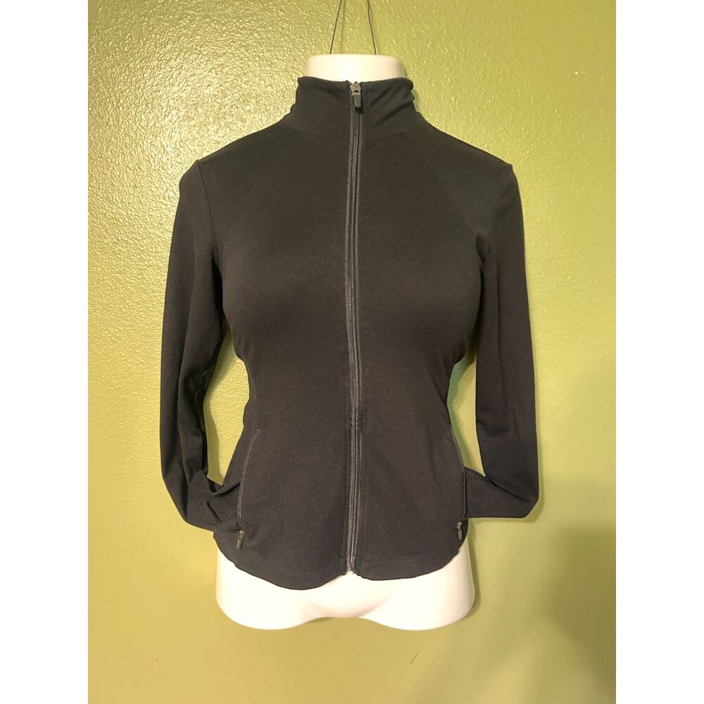 BBL Jacket Ebb & Flow Black Full Zip High Neck Activewear Women's S Slimming